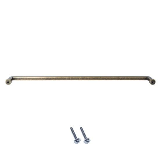 Greep op voetjes 320 mm messing antiek