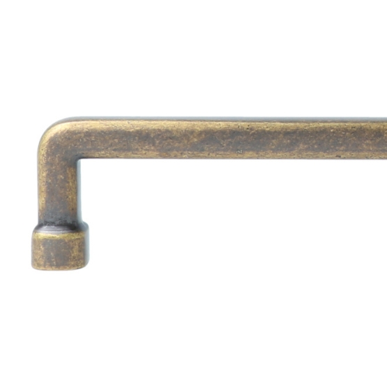 Greep op voetjes 320 mm messing antiek