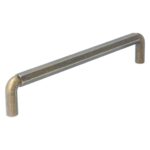 Greep zeshoekig 160 mm messing antiek