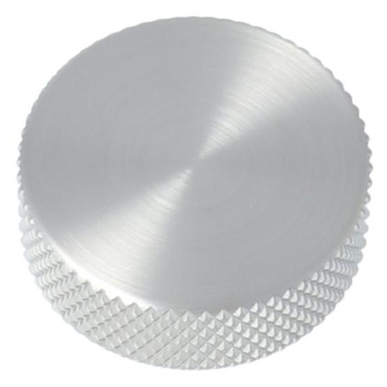 Knop plat met profielrand 35mm rvs-look