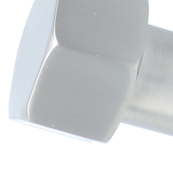 Knop zeshoekig 24mm rvs-look