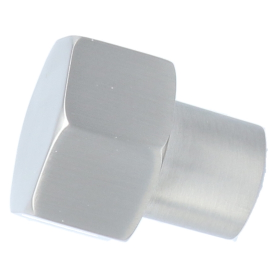 Knop zeshoekig 24mm rvs-look