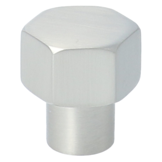 Knop zeshoekig 24mm rvs-look