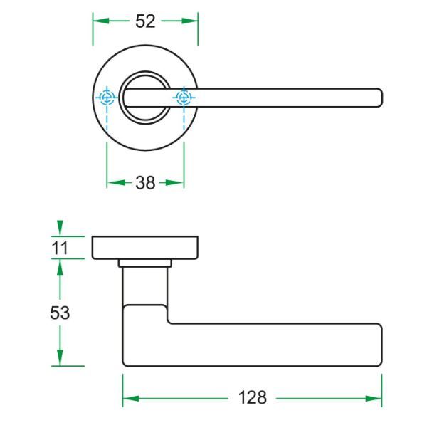 Deurkruk op rozet VIGO brons