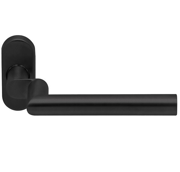 Enkele deurkruk verkropt op ovaal rozet Tessa Zwart