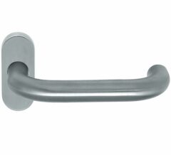 Deurkruk op ovaal rozet Chase RVS mat