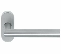 Deurkruk op ovaal rozet Tessa RVS mat