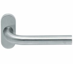 Deurkruk op ovaal rozet Boda RVS mat