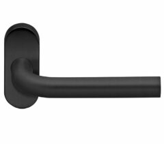 Deurkruk op ovaal rozet Boda Zwart