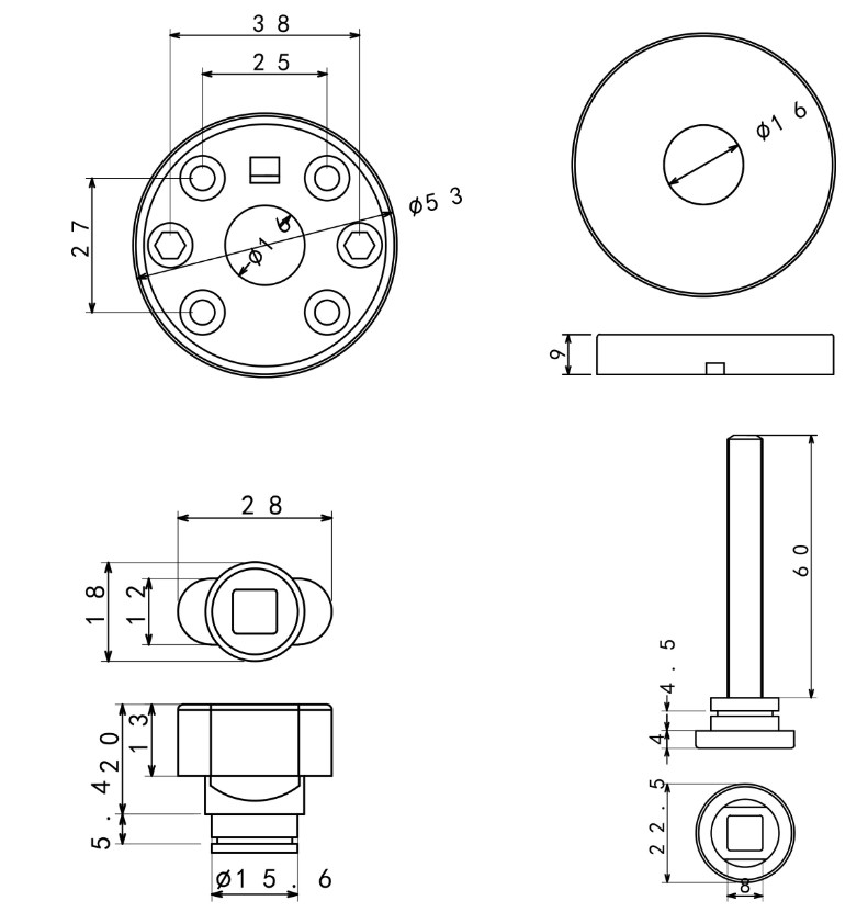 Impresso WC-Sluiting 8 mm Rond RVS