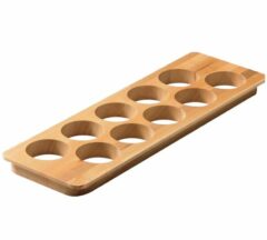 Houder voor kruidenpotjes 10xø53mm beuken gelakt