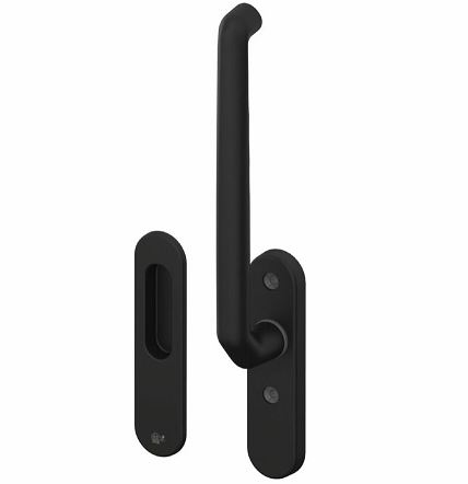 S2 hefschuifbeslag HSOV 40 inclusief inbouwkom Blind zwart