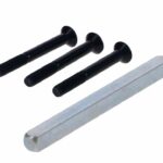 S2 montageset voor veiligheidsbeslag kruk/kruk zwart deurdikte 38-43 mm