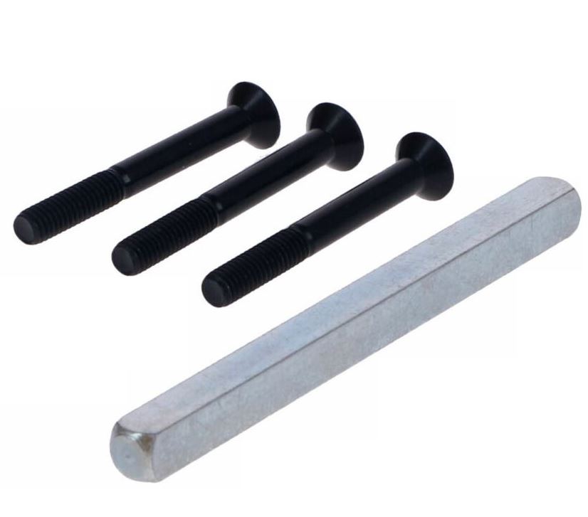 S2 montageset voor veiligheidsbeslag kruk/kruk zwart deurdikte 38-43 mm