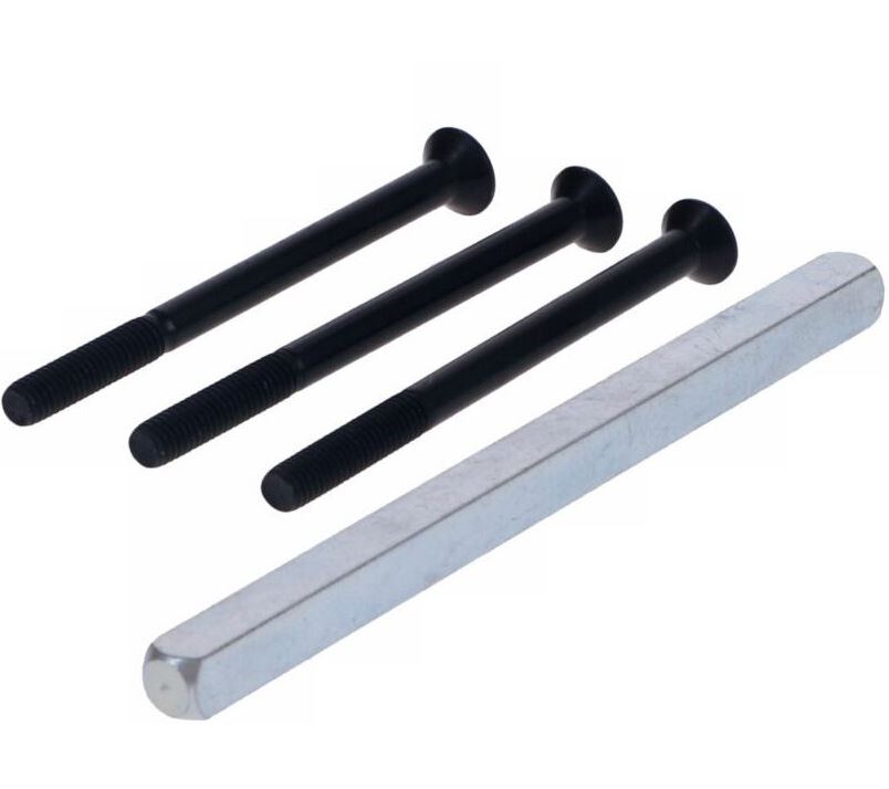 S2 montageset voor veiligheidsbeslag krukkruk zwart deurdikte 63-68 mm