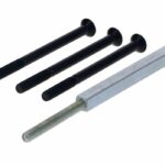 S2 montageset voor veiligheidsbeslag knopkruk zwart deurdikte 63-68 mm