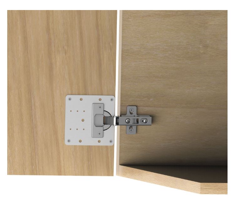 Scharnier reparatieplaat rvs