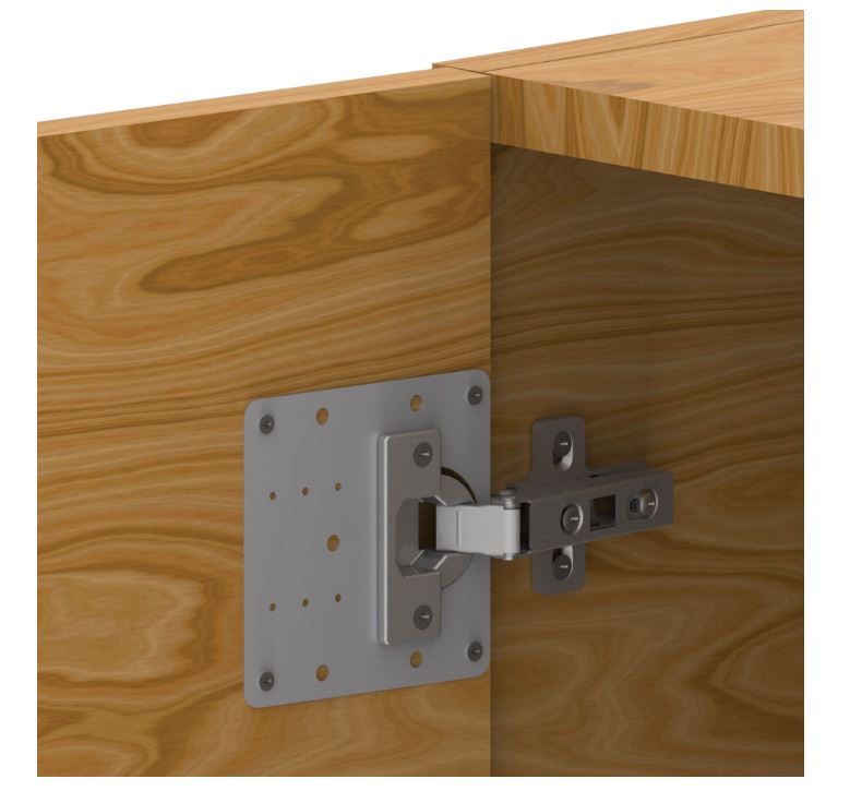 Scharnier reparatieplaat rvs