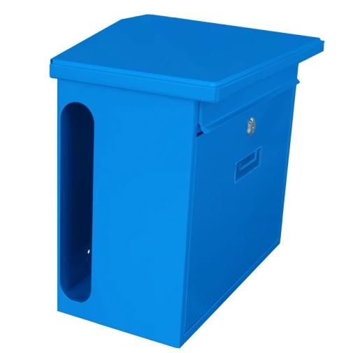 Wandbrievenbus Zamoran blauw