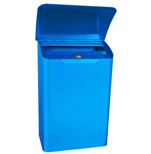 Wandbrievenbus Lugon blauw