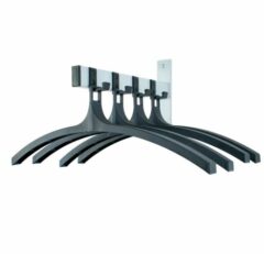 Wandgarderobe met 4 nylon haken en hangers