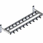 Wandgarderobe met 19 nylon haken