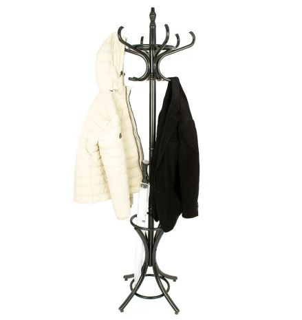 Staande kapstok Bistro 12 haken zwart
