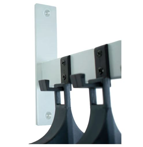 Wandgarderobe met 2 nylon haken en hangers