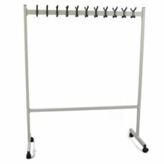 Verrijdbaar garderoberek dubbelzijdig 22 haken