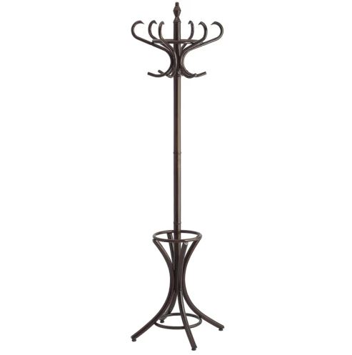Staande kapstok Bistro 12 haken donkerbruin