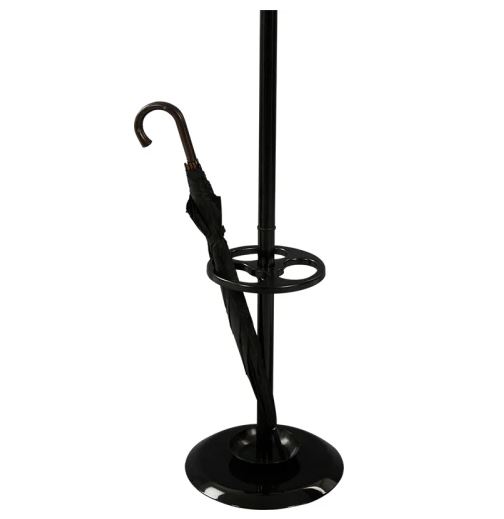 Staande kapstok Porcelain 4 dubbele haken zwart