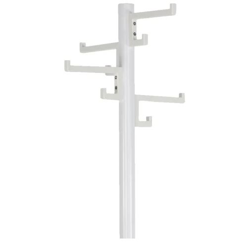 Staande kapstok Porcelain 4 dubbele haken wit