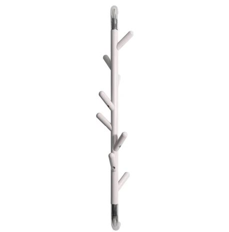Wandkapstok Linair met 8 haken wit