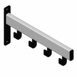 Pro-Line wandgarderobe 4 hangers