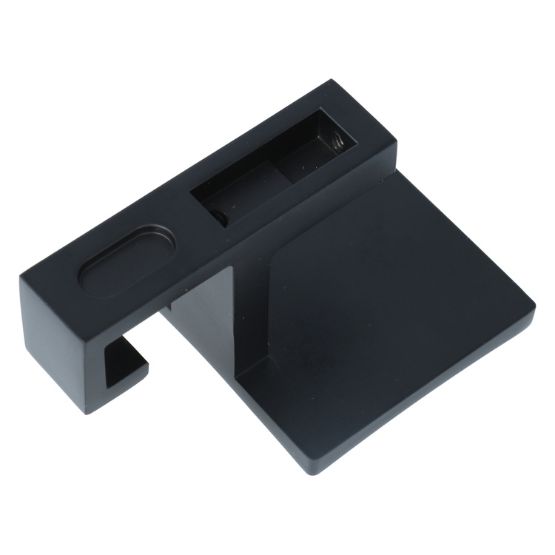 Kapstokhaak dubbel vierkant zamak zwart