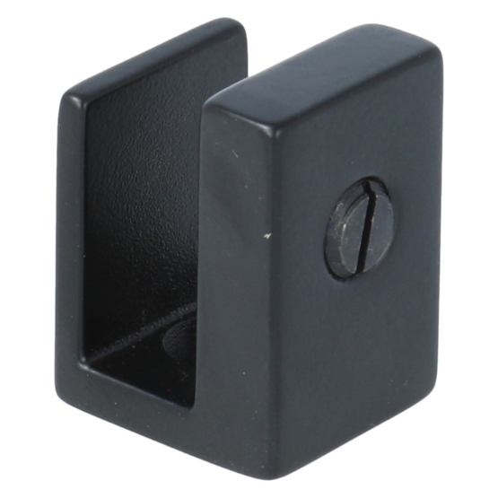 Plankdrager mini vierkant 22x30 mm zamak zwart