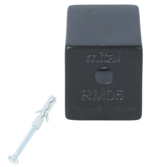 Plankdrager mini vierkant 22x30 mm zamak zwart