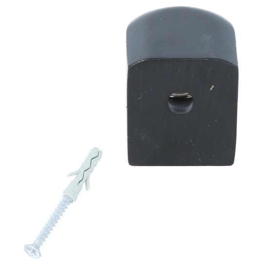 Plankdrager mini rond 21x26 mm zamak zwart