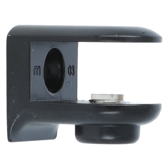 Plankdrager mini rond 21x26 mm zamak zwart