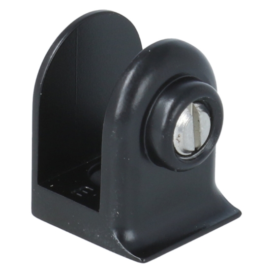 Plankdrager mini rond 21x26 mm zamak zwart