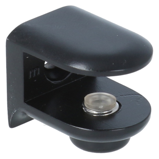 Plankdrager mini rond 21x26 mm zamak zwart