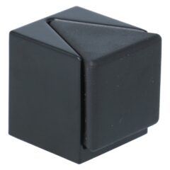 Deurstop vierkant 29x30 mm zamak zwart