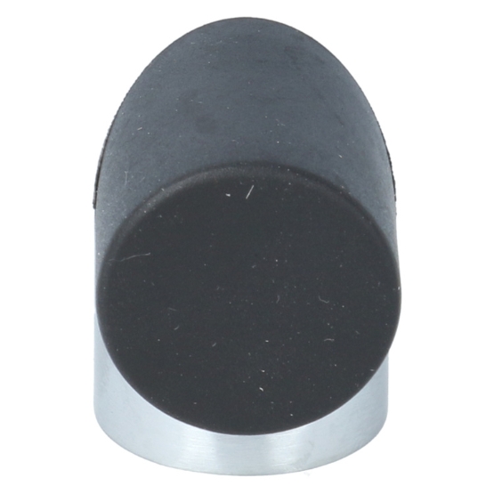 Deurstop gehoekt 29x30 mm mat chroom/zwart