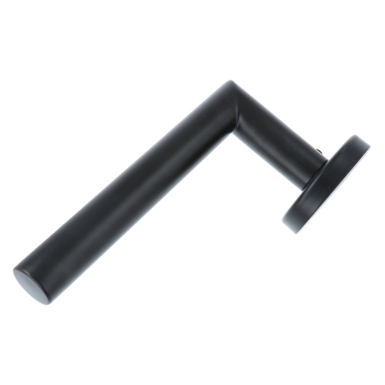 ODShop deurkruk Modern haaks op rond rozet zwart