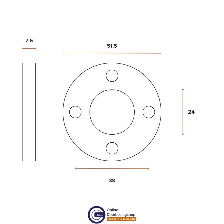 ODShop toiletsluiting Modern rond zwart