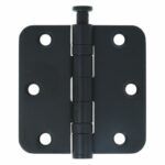 ODShop kogellagerscharnier afgerond 76x76 zwart