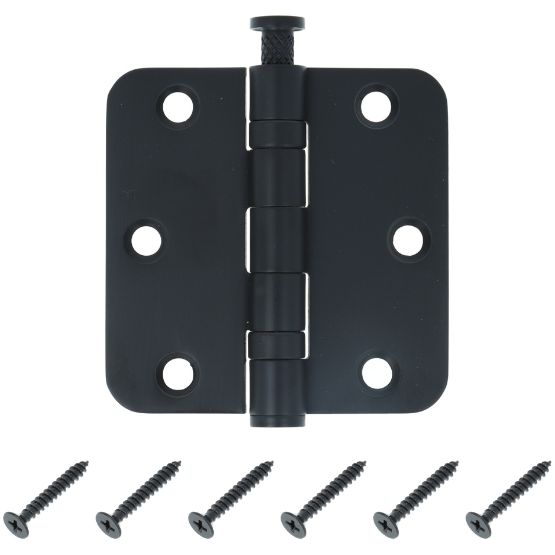 ODShop kogellagerscharnier afgerond 76x76 zwart