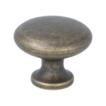 Knop zamak 20mm messing antiek