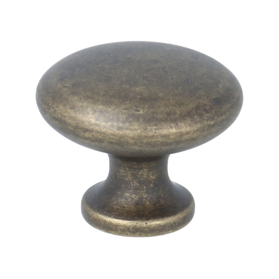 Knop zamak 20mm messing antiek