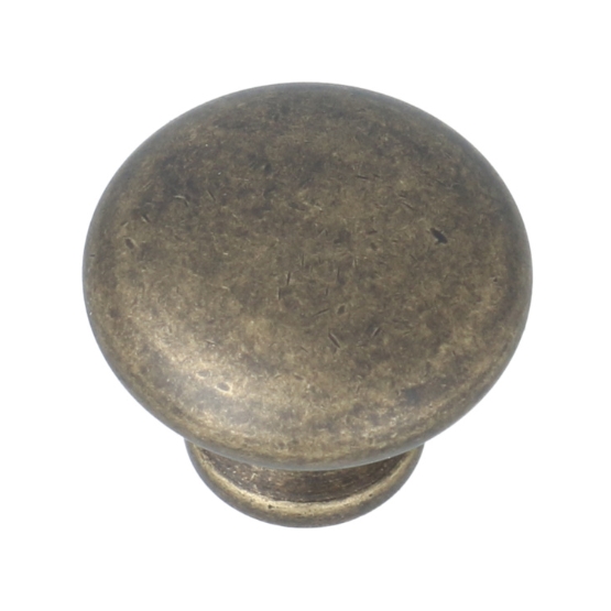 Knop zamak 20mm messing antiek